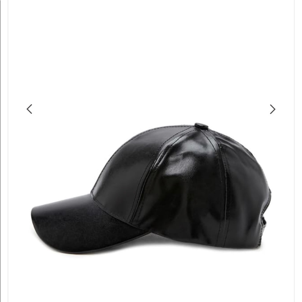 NWOT Forever 21 Black Leather Cap